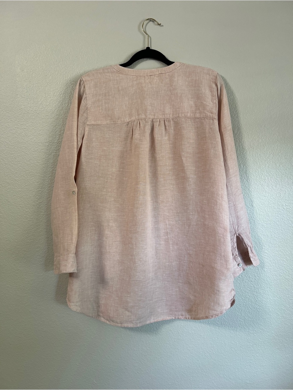 Sigrid Olsen Linen Button Down Shirt Pink - Picture 3 of 8